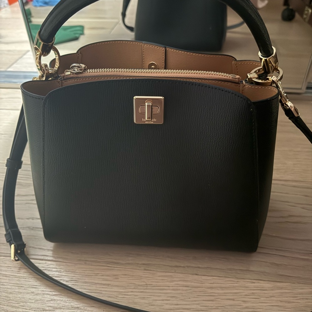 Kate Spade Black and Tan Satchel